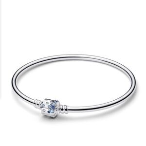 Pandora Sparkling Barrel Clasp Bangle bracelet sterling silver NWT
